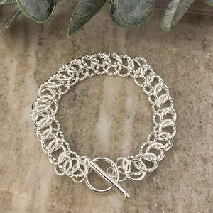 925 Sterling Silver Chunky Chain Link Bracelet Silver Large Link Bracelet